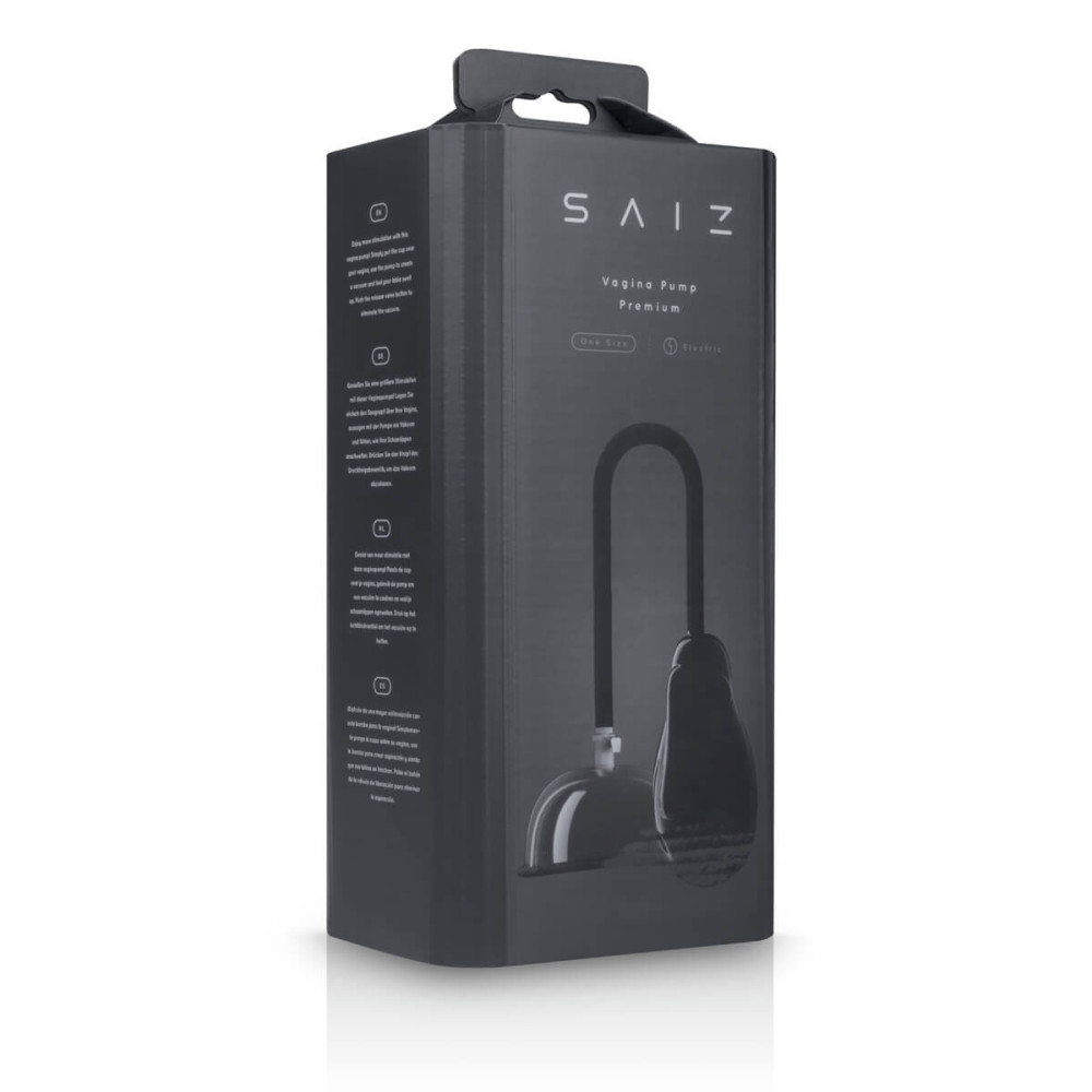 Levně Saiz Premium - automatická pumpa na vagínu (průhledná-černá)