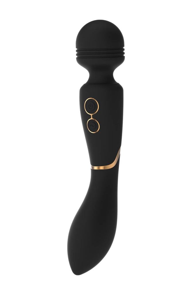 Levně Elite Celine - dobíjecí, vodotěsný vibrátor na bod G a masážní vibrátor (černý)