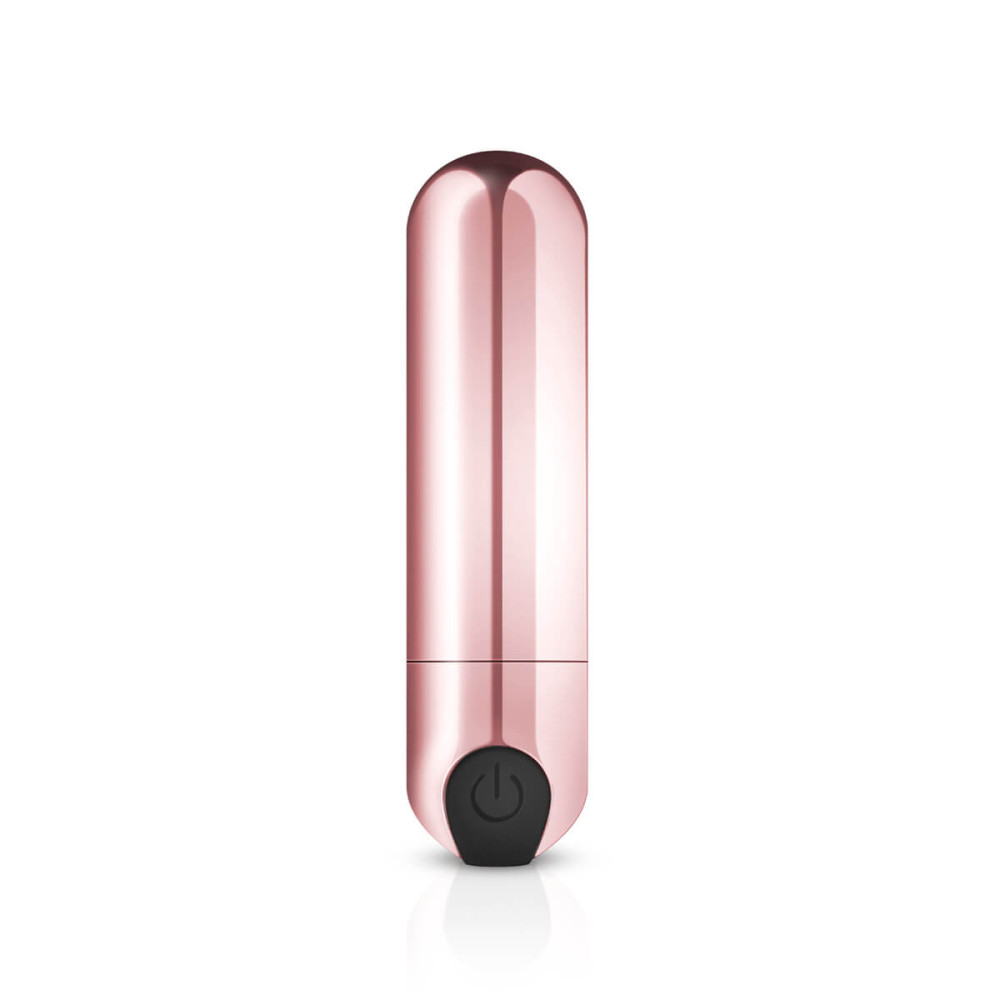 Levně Rosy Gold Bullet - dobíjecí mini vibrátor s kuličkou (růžově zlatý)