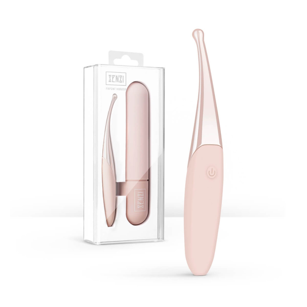 Levně Senzi - nabíjecí, vodotěsný vibrátor na klitoris (světle růžový)