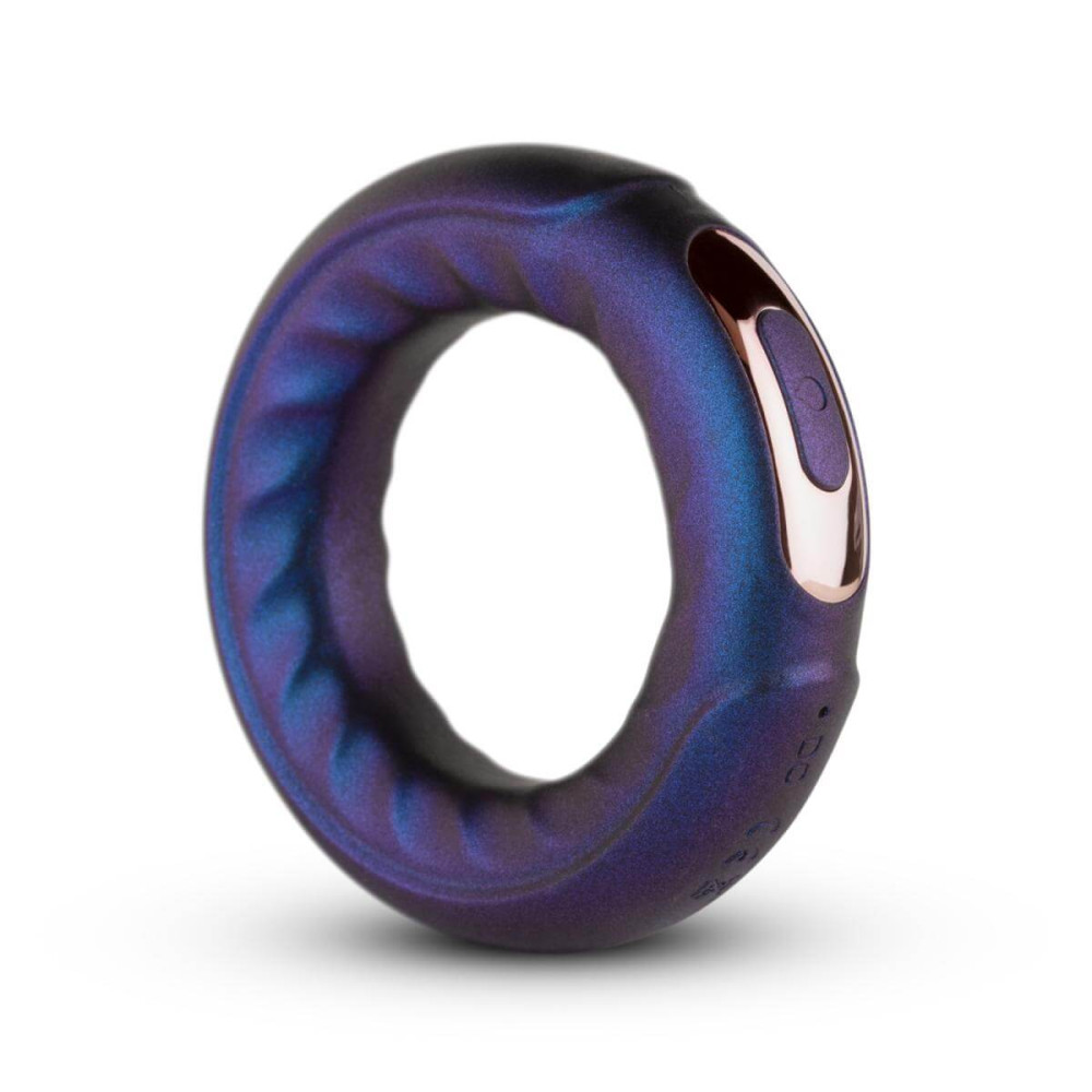 Levně Hueman Saturn - nabíjecí, vodotěsný vibrační kroužek na penis (fialový)