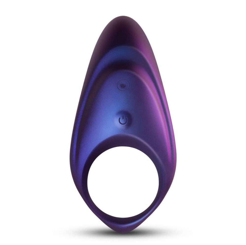 Levně Hueman Neptune - dobíjecí, vodotěsný, rádiový vibrační kroužek na penis (fialový)