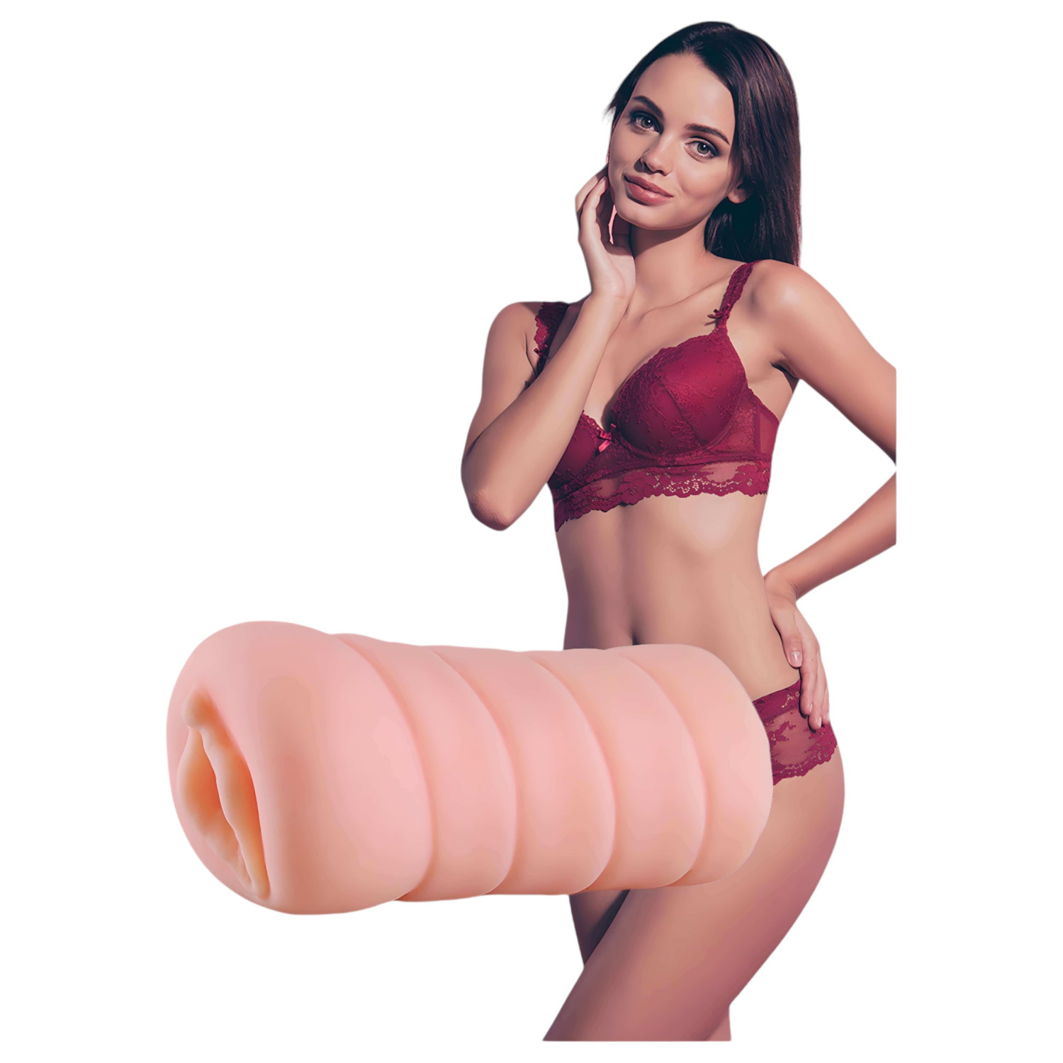 Dievča odvedľa Megan - realistická umelá vagína (prírodná)