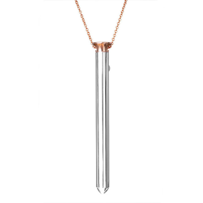 Levně Vesper - luxusní vibrační náhrdelník (růžové zlato)