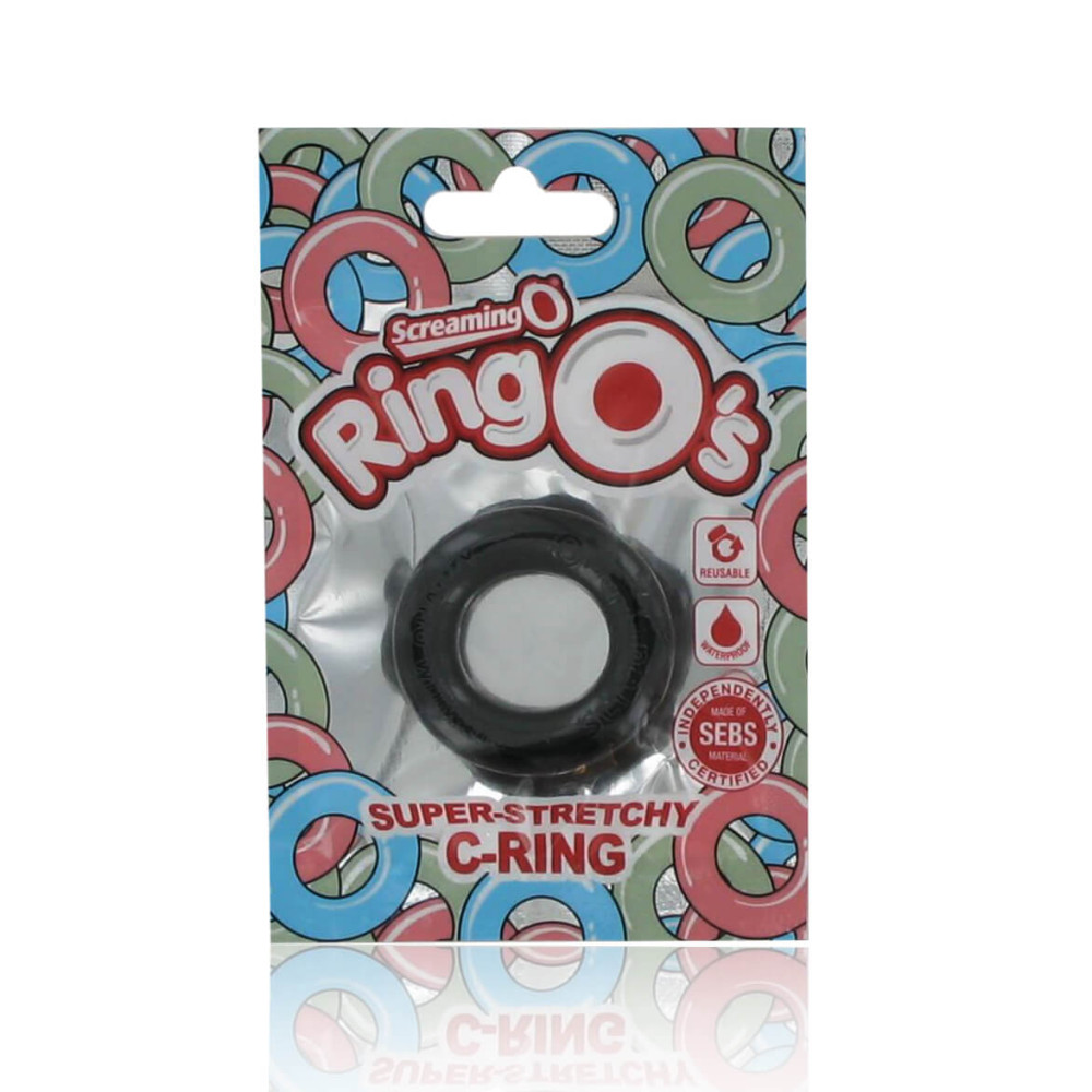 Levně Screaming O RingO&#039;s - silikonový kroužek na penis (černý)