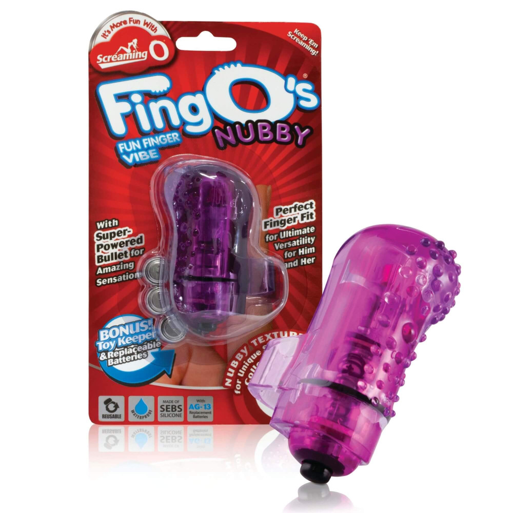 Levně Screaming O Fingo&#039;s Nubby - vibrátor na prst (fialový)