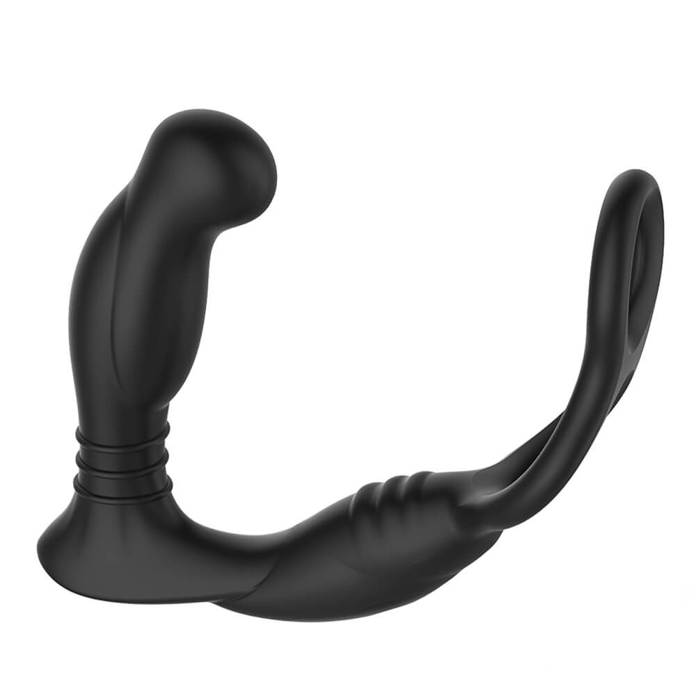 Levně Nexus Simul8 - dobíjecí vibrační kroužek na penis s análním dildem (černý)