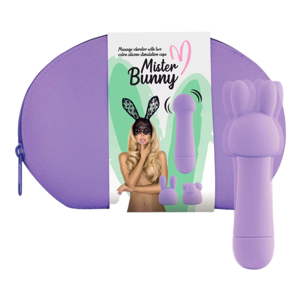 Levně FEELZTOYS Mister bunny - vodotěsná sada mini masážních vibrátorů (fialová)