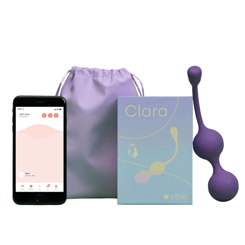 Levně Vibio Clara - chytrá, dobíjecí, vibrační gekončí koule (fialová)