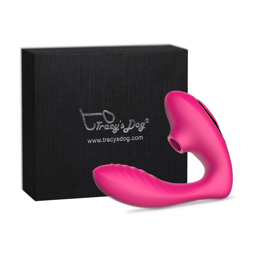Levně Tracys Dog - vodotěsný vibrátor na bod G a stimulátor klitorisu (růžový)